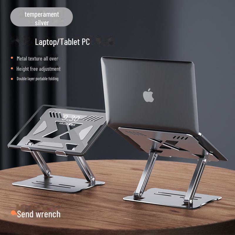 Rotatable Aluminum Laptop Stand for Apple & Huawei - Adjustable Height