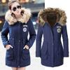 New Women's Warm Cotton Jacket With Fur Collar Hooded Parka For Winter