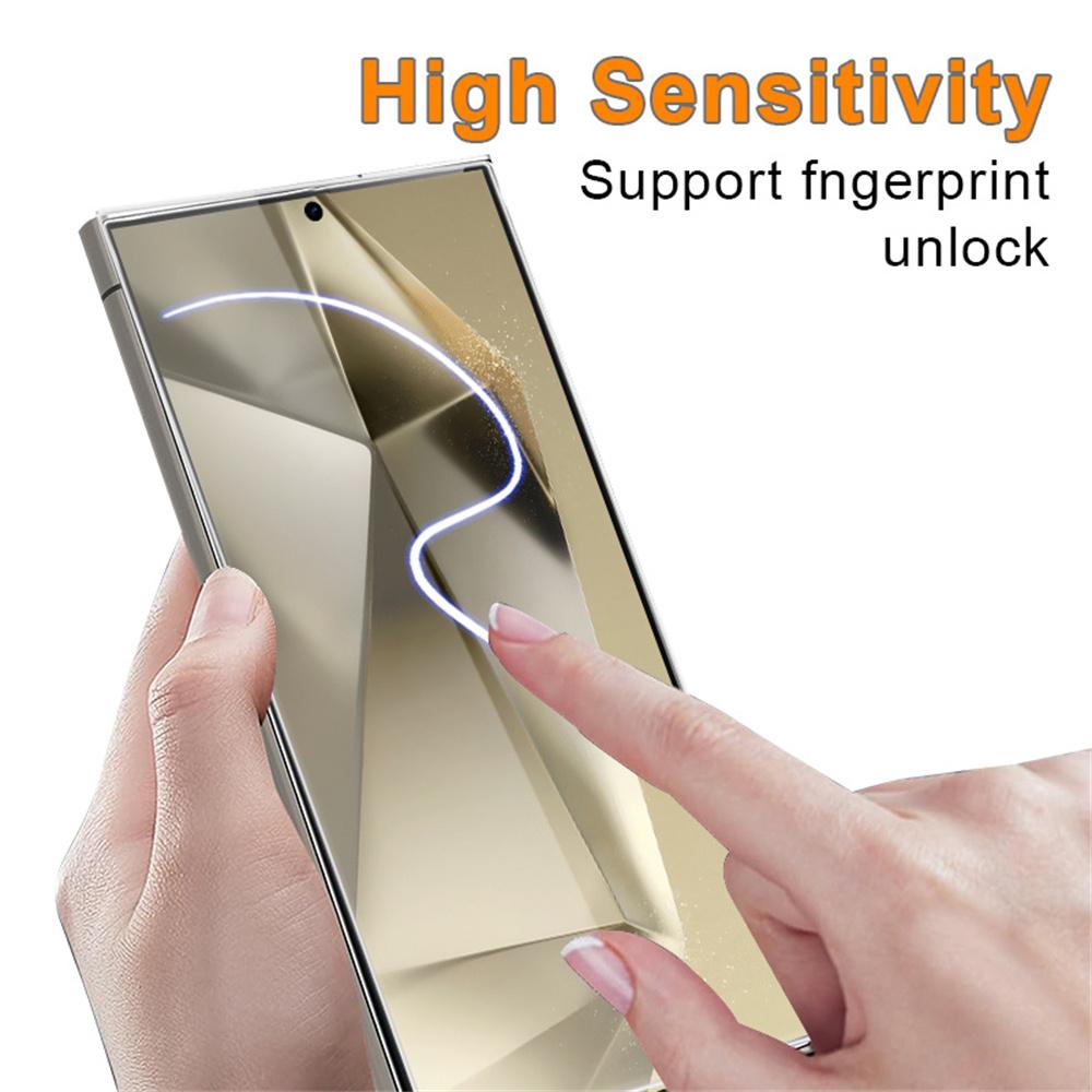 

For Samsung Galaxy S25 Ultra High Aluminum-Silicon Glass Film 2.5D Silk Printing(Fingerprint Unlock) Type A