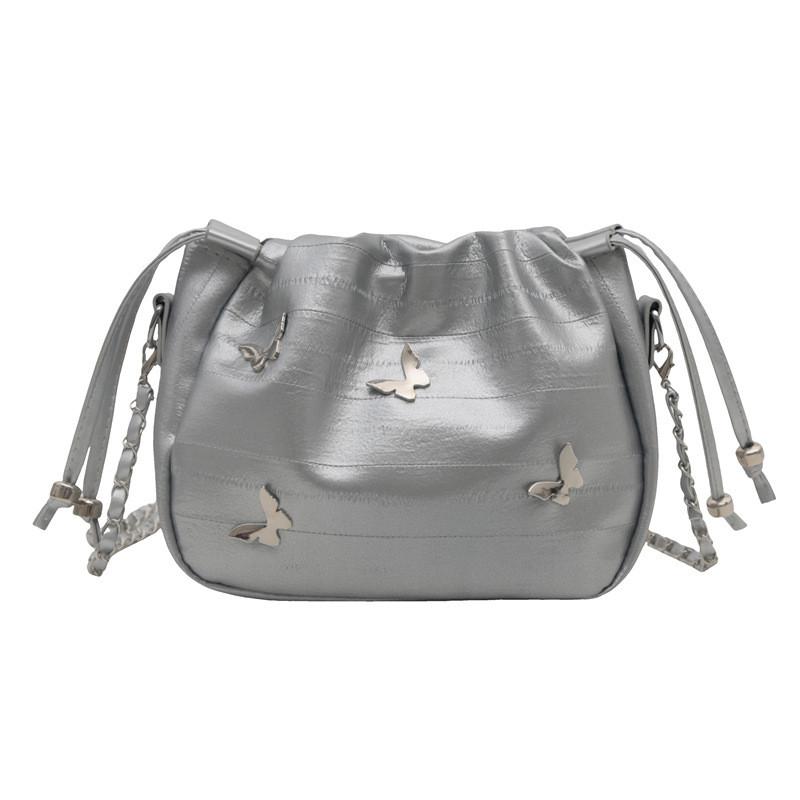 Chic Summer Bucket Bag For Women With Unique Bow And Casual Shoulder Style