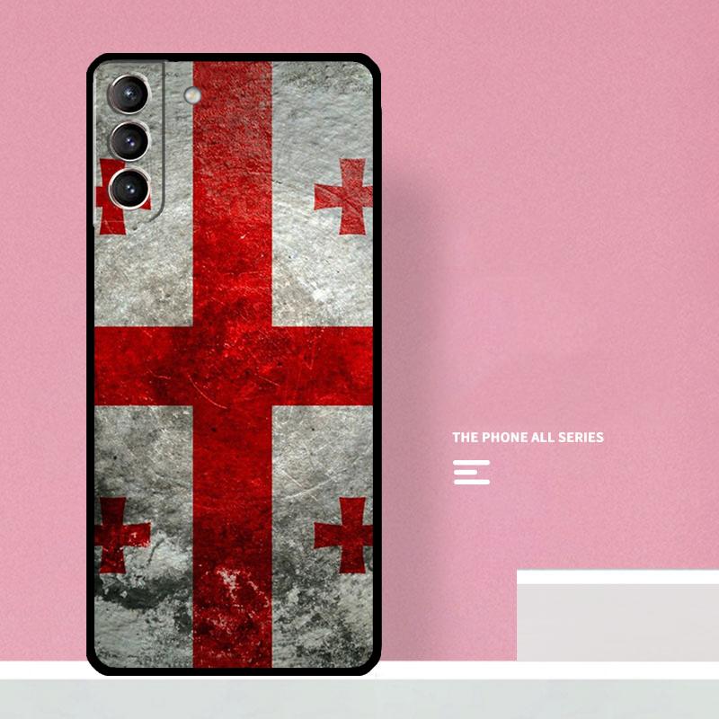 Georgia Grunge Flag Phone Case For Samsung Galaxy S24 S26 Ultra S20 S21 S22 S23 S25 Plus S10 S25 FE Cover Coque