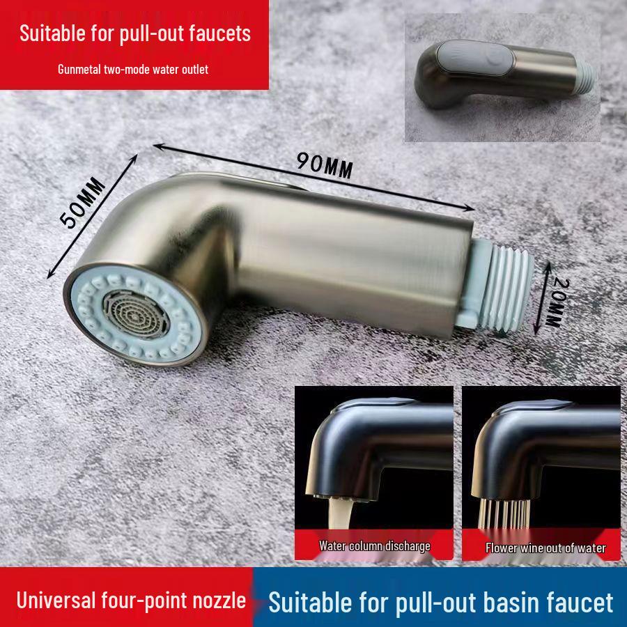 Precision Kitchen Sink Pull-Out Faucet Replacement: Anti-Splash Retractable Shower Nozzle
