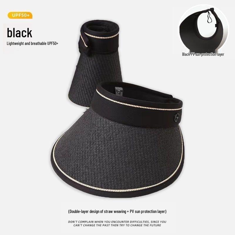 Women's UV Protection Open-Top Sun Hat for Summer Cycling - Versatile, Foldable, Large Brim, Hot Seller