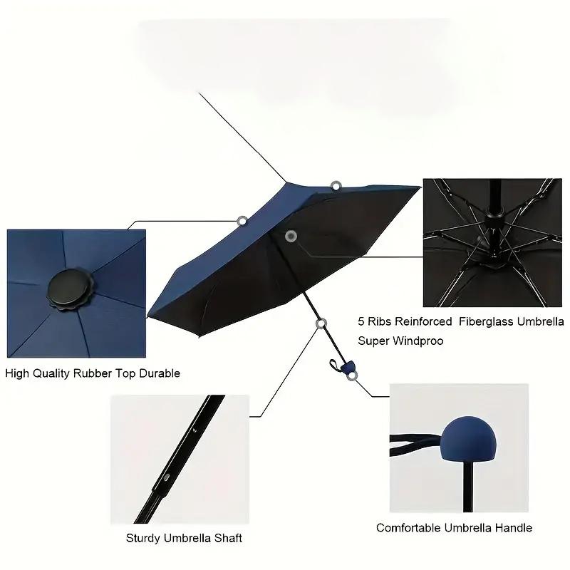 Ultralight Portable Capsule Umbrella UV Protection Umbrella Mini Five-fold Umbrella Eight Bone Pocket Umbrella Summer Outdoors