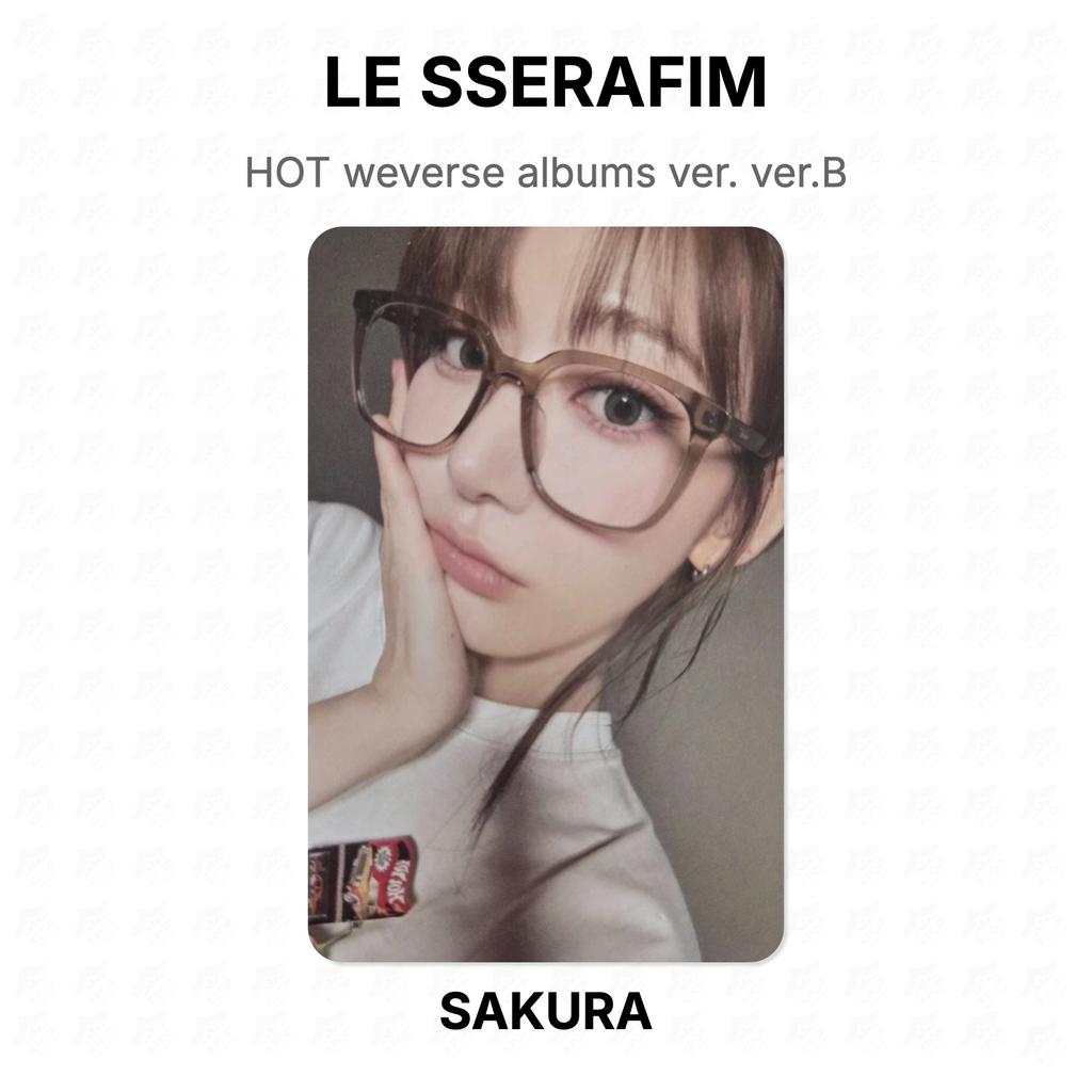 LE SSERAFIM HOT Weverse Albums Ver. ver.B Official Photocard