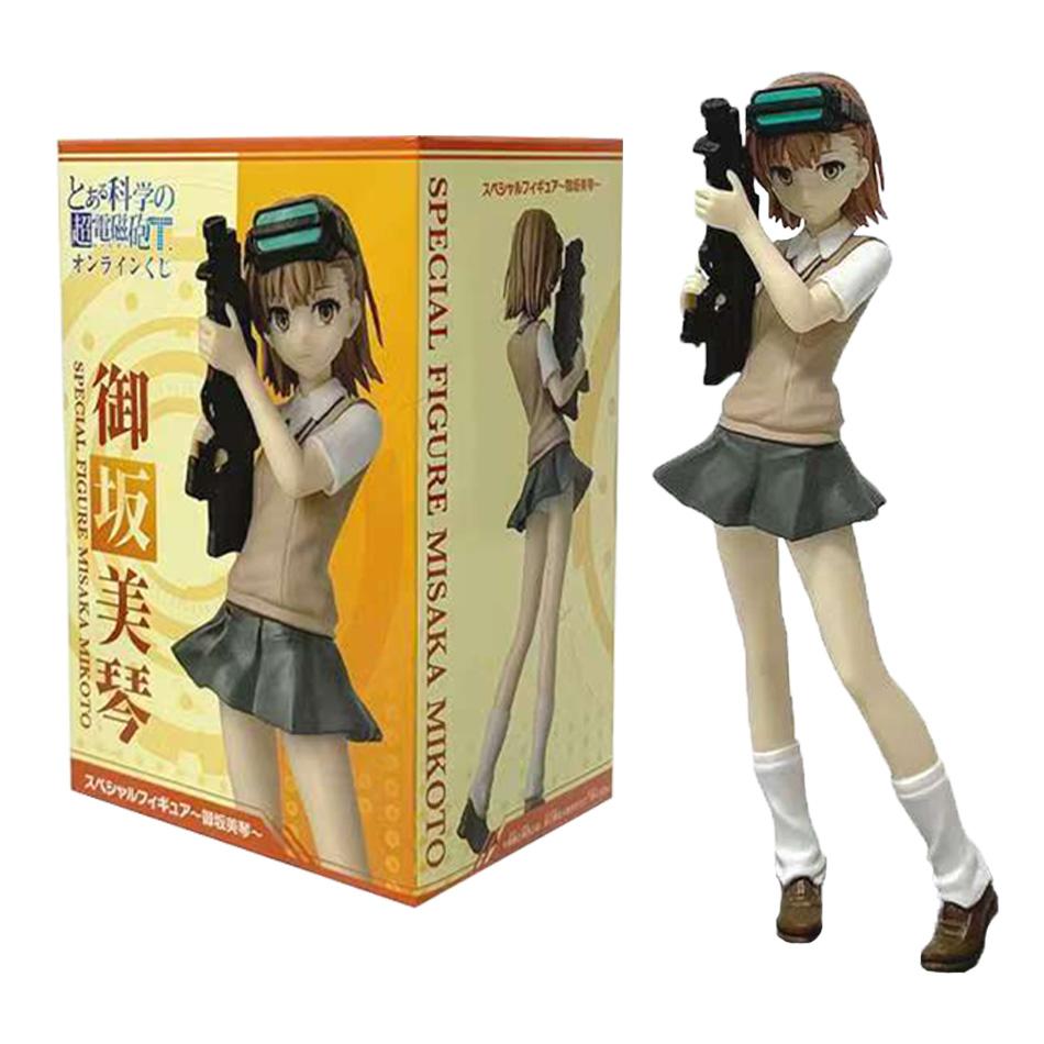 17Cm Anime Figure - A Certain Magical Index Misaka Mikoto Railgun Girl Pvc Action Model Toy For Fans Of Cartoon Gifts
