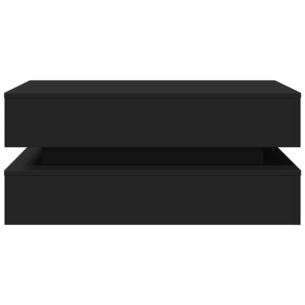 LED Coffee Table Black 90 X 50 X 40 Cm