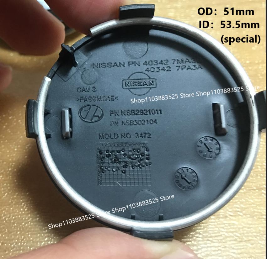 For Nissan ArR44pcs New Style 54/63mm Wheel Center Hub Caps for Nissan Nismo GTR Almera Xterra Qashqai Sentra Versa Altima Rogue Sport Hubcaps