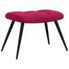 Recliner Chair with Footstool Burgundy Velvet