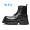 Fashion British Casual Leather Non-slip Motorcycle Boots for Men Fashion Thick Bottom Round Toe Shoes High Top Designer Lace-Up Boots