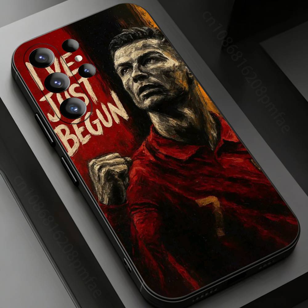 Fußball C-CR7 R-RonaldoS-S Handyhülle für Samsung Galaxy S24,25,26,23 22,21,S20 Plus Ultra FE weiche Fundas Hüllen