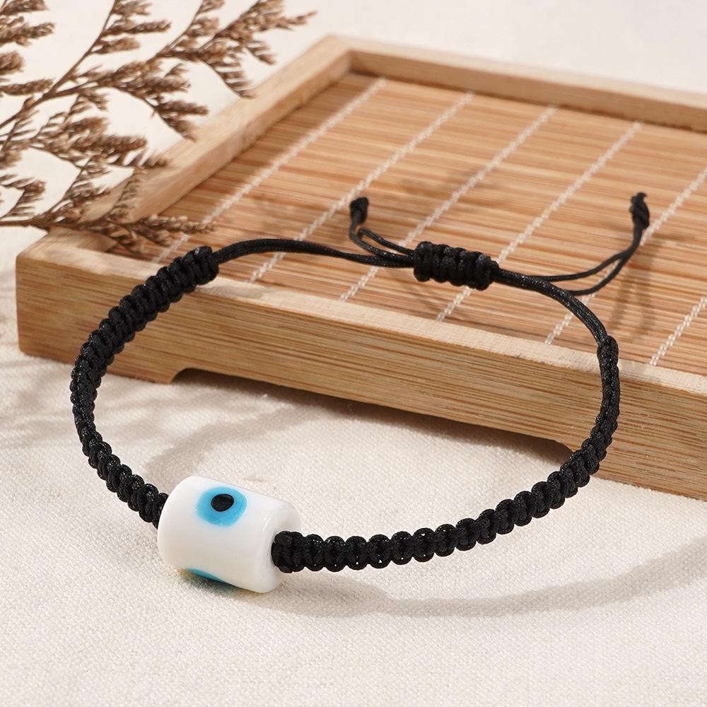 Multicolor Woven Rope Demon Eye Bracelet - Trendy Design for Daily Wear