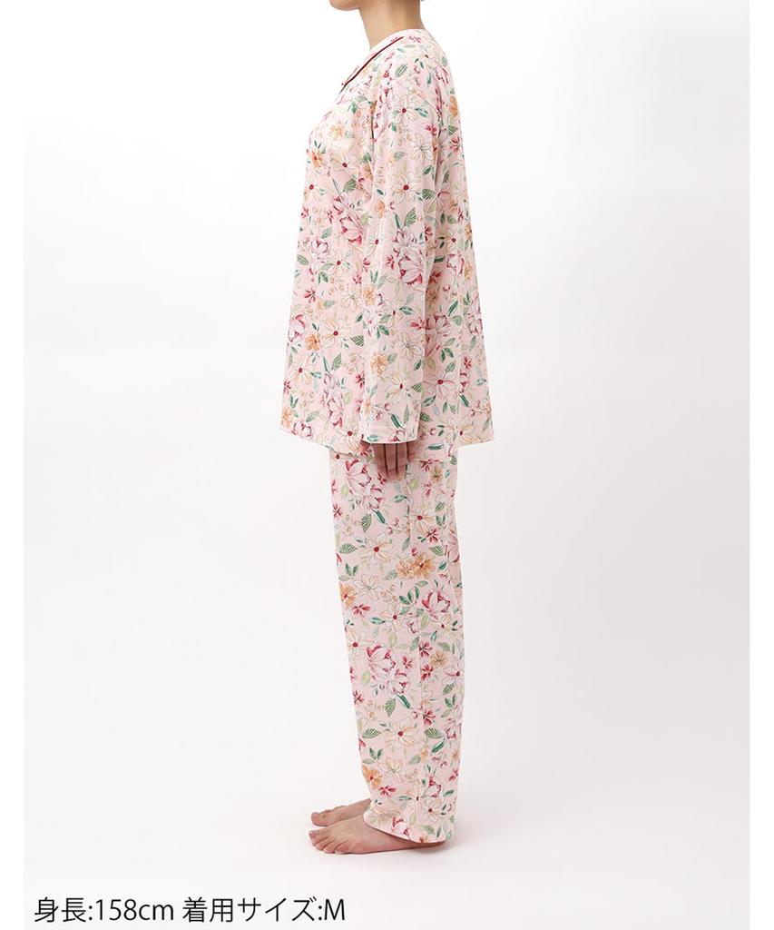 Długie długie dżersejowe bawełniane PI [Wing/Wacoal] Piżama, rękawy, spodnie, 100% (Główny korpus), materiał, EP8071, damski