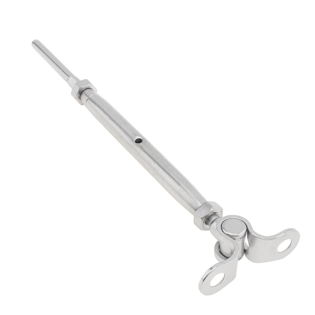 Kit Tendicavo Regolabile a 180° in Acciaio Inox T316 da 1/8 di Pollice T316 con Chiave per Montaggio su Pali in Legno