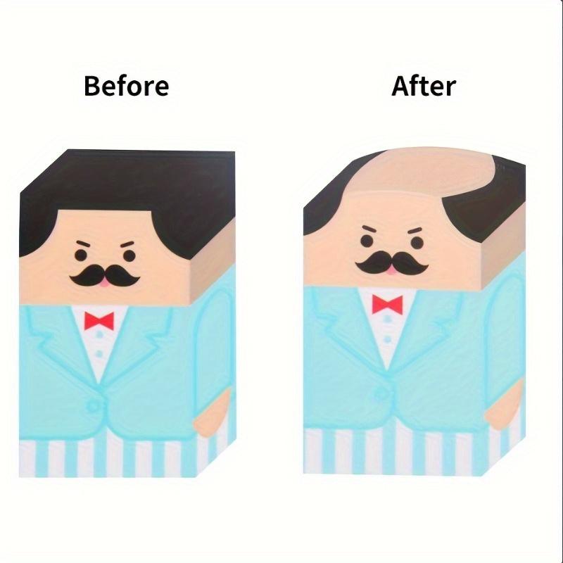 1pc Random Style Novelty for Man Eraser - Cute Crazy Old for Man Design, Light Blue Suit & Striped Pants with Red Bow Tie