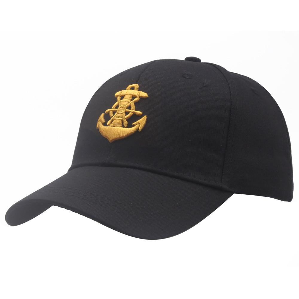 Black Anchor Navy Embroidered Baseball Cap Unisex Hats Men Streetwear Women