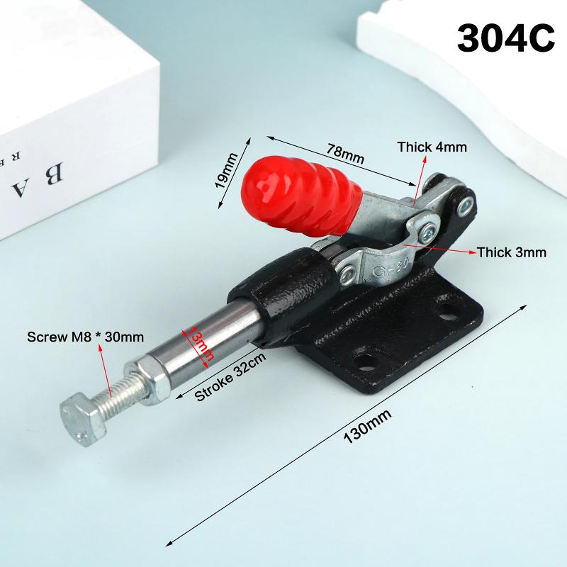Heavy Duty Push Pull Toggle Clamp Push-Pull Woodworking Clamp Non-Slip Handble Quick Release Clamp For Woodworking Jigs Fixtures