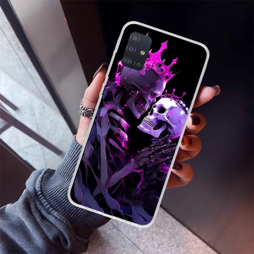 Anatomy Skeleton Heart Lovey Kiss Phone Case For Samsung Galaxy A52 A51 A50S A32 A22 A12 A02S A72 A71 A31 A70 A30S Note 20 Ultra