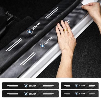 4 STUKS Koolstofvezel Krasbestendig Schuurplek Pedaal Auto Deurplint Beschermer Stickers Voor F10 F13 F15 F16 F30 F34 F32 F31 E36 E60
