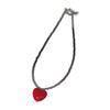 Fashion Sweet Heart Pendant Necklace Choker Neck Chain Elegant Clavicle Chain Gradient Crystal Beaded Necklace Jewelry