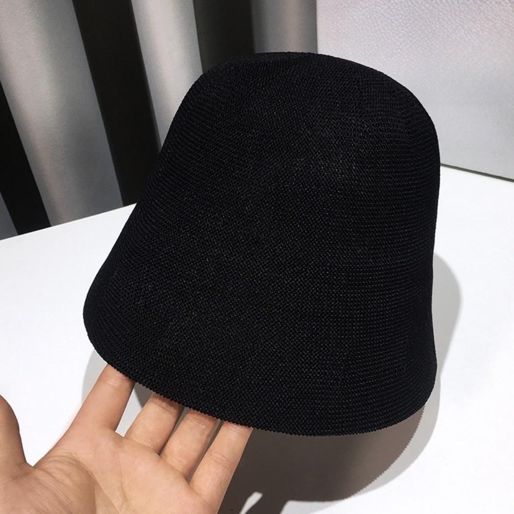

Cotton Material Breathable Linen Sun Hats Wide Brim Foldable Beach Bucket Hat All-match Elegant Floppy Hat Outdoor Activities чёрный