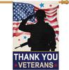 Heyfibro Thank You Veterans Garden Ag  Double Sided, Soldiers Heroes Thank You Patriotic USA Yard Banner for Ind EEL