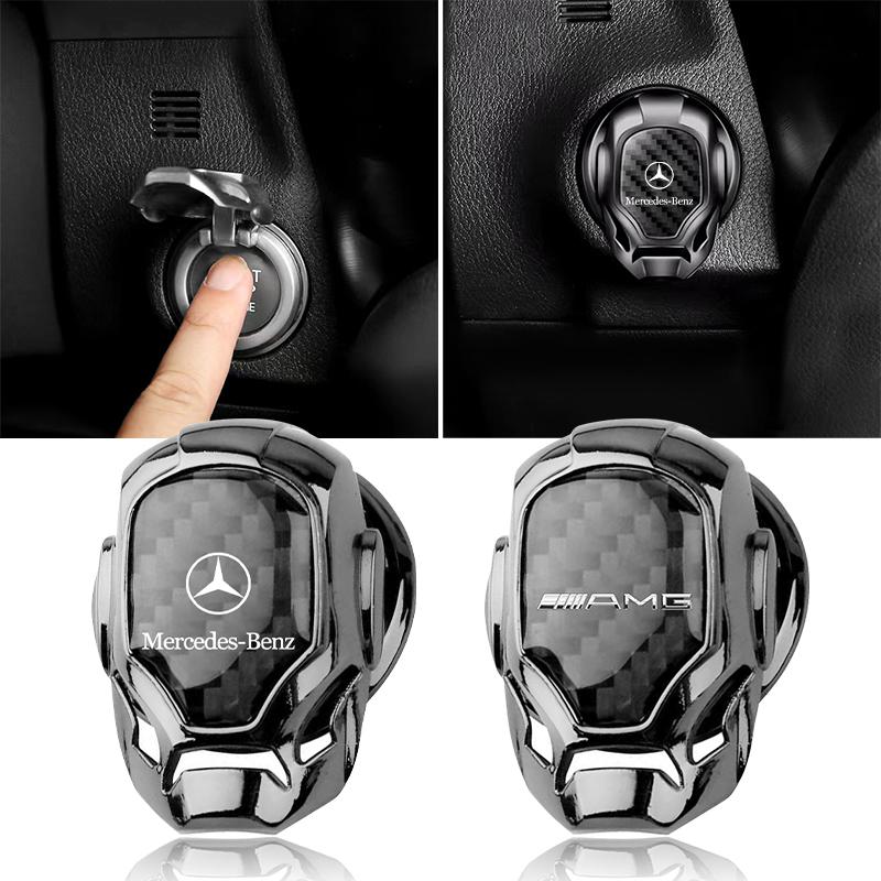 1 stk Bil Ett-klikks Startknapper Beskyttelsesdeksel For Mercedes Benz AMG W176 W246 W212 W204 C117 X156 A B C E Ml Gl Cla Gla Glk Sl Slk Klasse