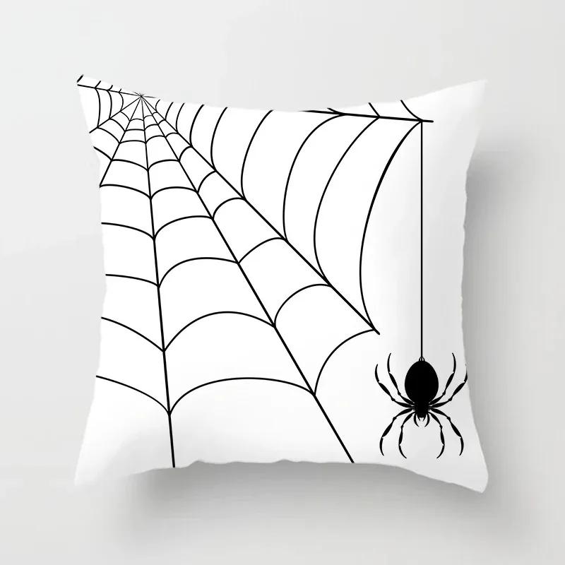 Halloween Theme Pillow Cover Car Office Living Room Sofa Halloween Pumpkin Lantern Decoration Pillow Cover