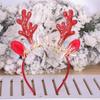 Mingguan Holiday Glitter Antler Bell Headband - Christmas Party Hair Accessory