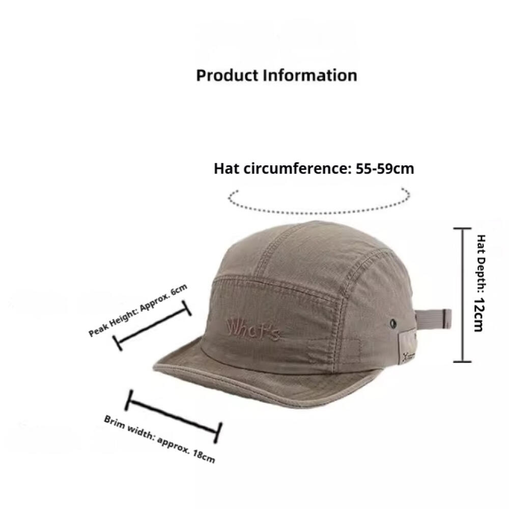 Men's 5 Panel Short Brim Vintage Embroidered Letters Baseball Cap, Quick Dry Breathable Design,For Men Camping Daily Outdoor Use