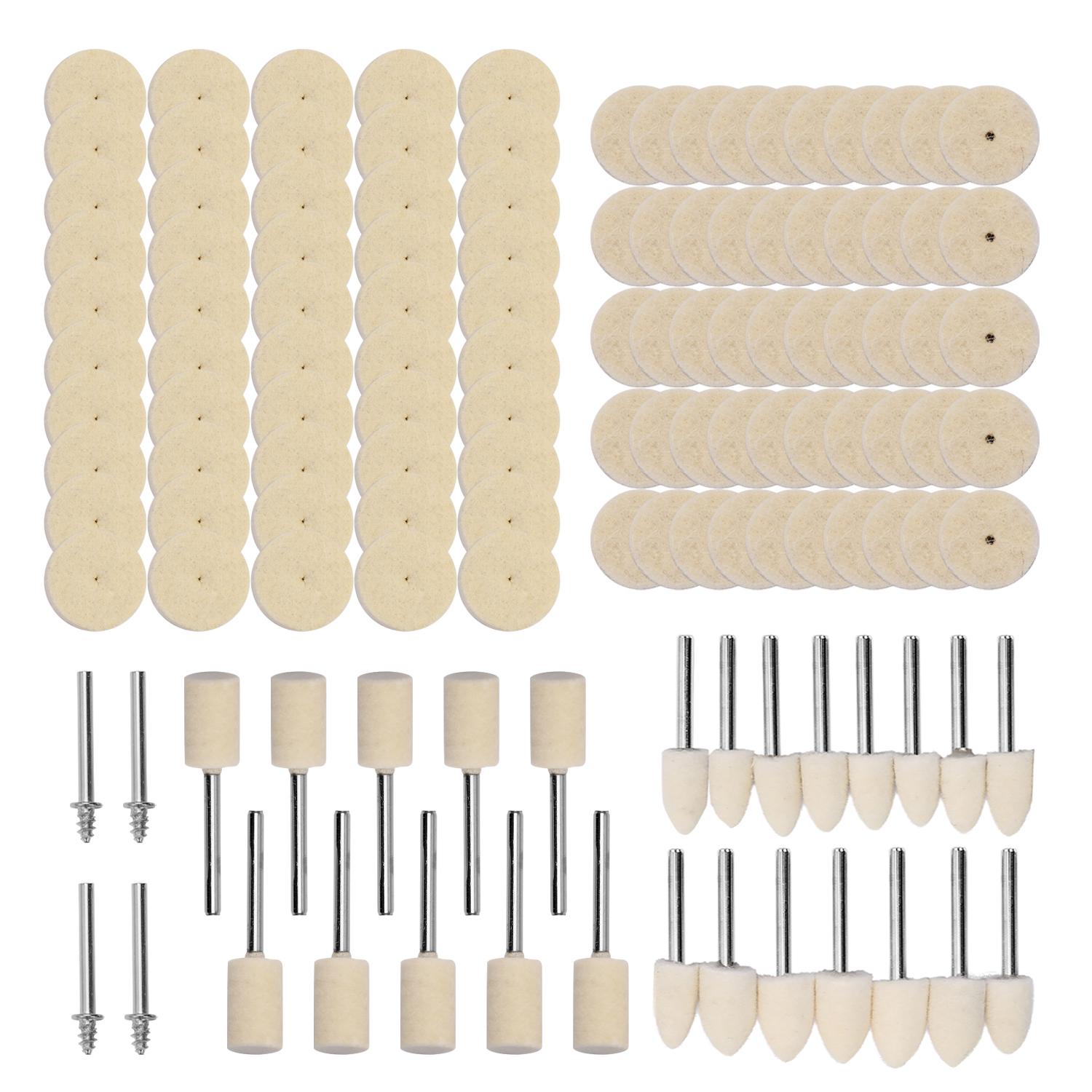 

129 шт. абразивный полировальный круг, инструменты для полировки, шерстяной войлок, аксессуары для полировки металлической поверхности, вращающийся белый