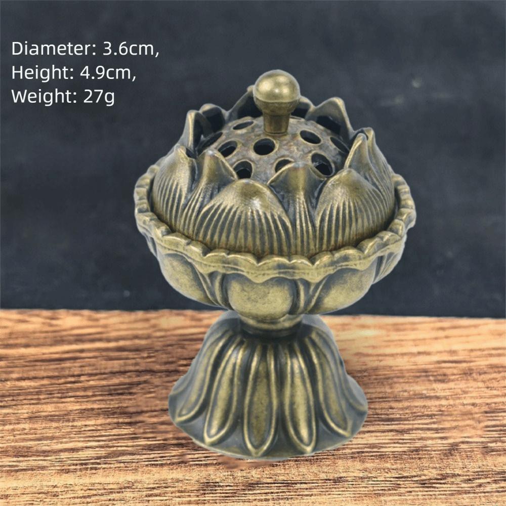 New Chinese Style Incense Burner Zinc Alloy Good Symbolism Incense Holder Lotus Lucky Cat God of Wealth Incense Burning