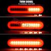 Motorcycle 3 In 1 LED Brake Tail Light DRL Sequential Turn Signal Lamp for Cafe Racer Moto ATV UTV UTE Truck Trailer RV 12V 24V