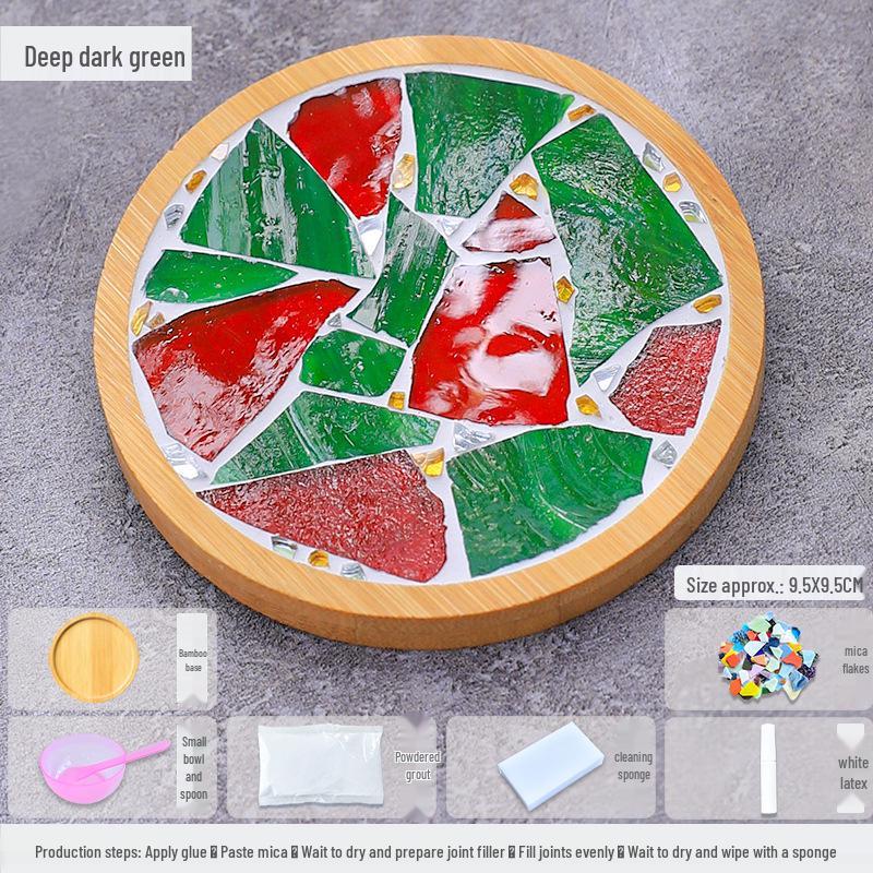 Mosaik Glimmer Bambu Underlägg & Grytunderlägg DIY-kit för Studenter & Barn