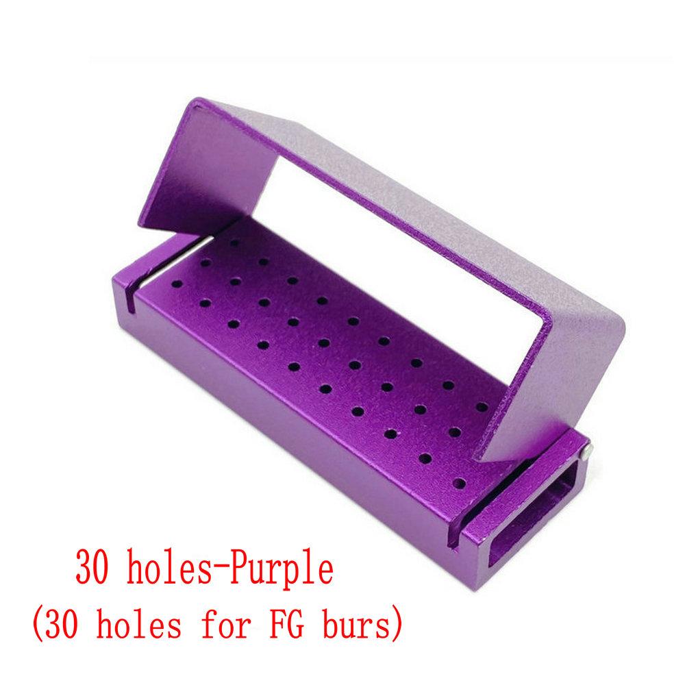 15/30 holes Dental Diamond Burs Holder Block Disinfection Box Autoclave ALUMINIUM Bur Holder Dentist Tools