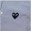 Comme DeS Gar OnS Play Black Heart Wappen Stripe Men S Shirt P1b018 1