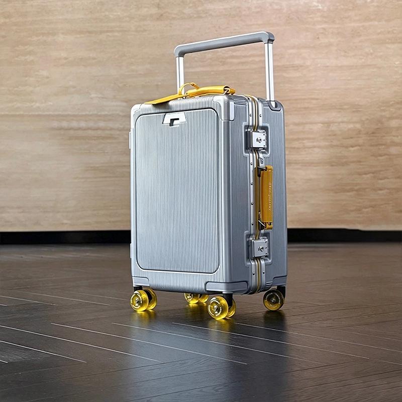 Drop-Resistant 24" Front-Opening Suitcase Set with Lock (20" Carry-On Included)