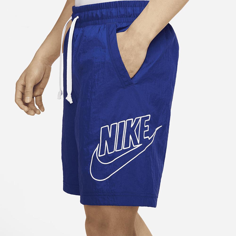 Nike Sportswear Alumni Logo Embroidered Woven Training Shorts Men Bottoms Blue DB3811-455