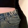 Five Pointed Star Jeans Buttons Adjustable Butterfly Pants Pins Waist Tightening Tool Fixed Brooches Dress Decoration