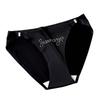 Satin nahtlose Low-Waist Hohl-Unterwäsche mit abnehmbarer Ring-Schnalle