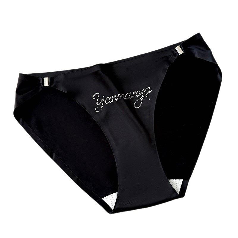 Satin nahtlose Low-Waist Hohl-Unterwäsche mit abnehmbarer Ring-Schnalle