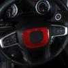 Steering Wheel Center Cover Trim Decor Ring for Dodge Ram 2018+ Red Carbon Fiber