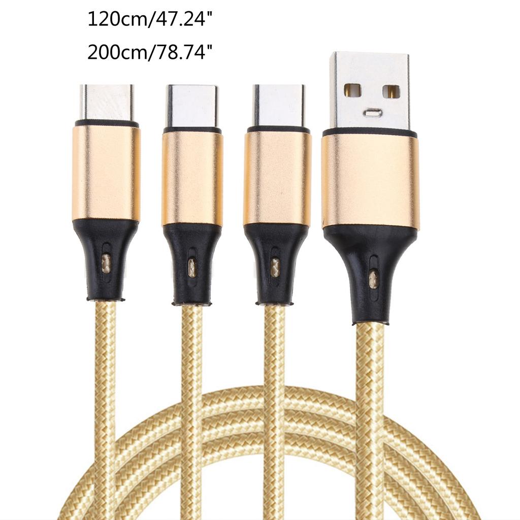 USB C Charging Cable USB 2.0 Type A Male To USB Type C(USB-C) Male 1 To 3 Splitter Cable Charge Connector Adapter