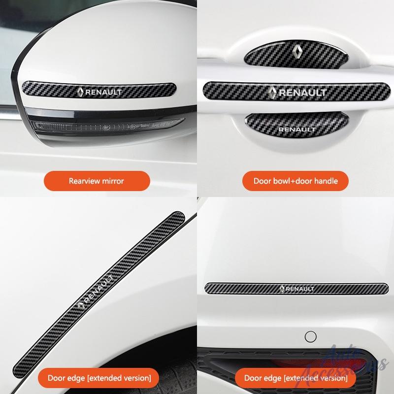 4/8 Stück Auto-Türgriffschale Kratzschutz-Aufkleber Kohlefaser für Renault Dacia Megane 2 Duster Logan Captur Clio Laguna 3 Z666