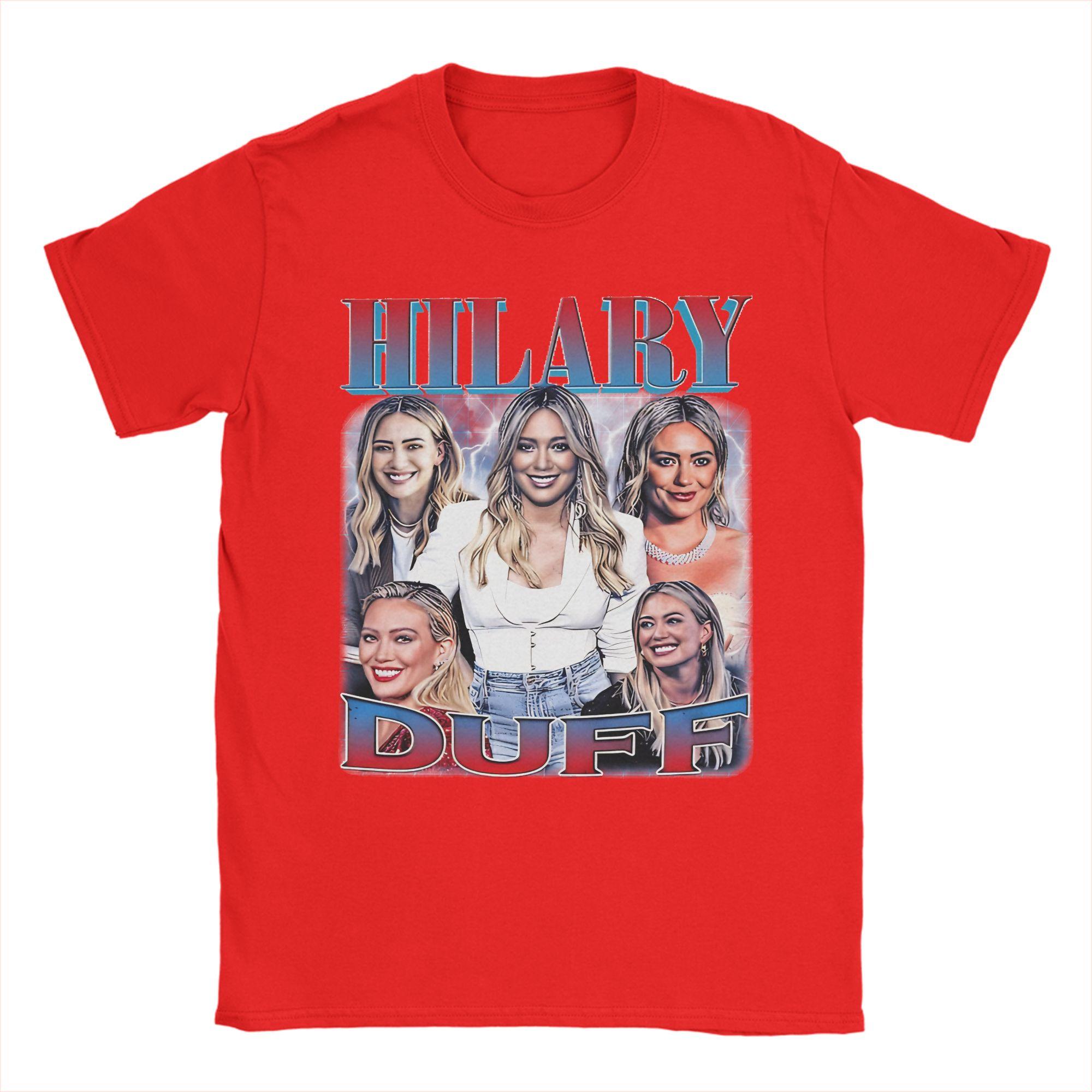 

Hilary Duff Mature Photo T-Shirt Beach Harajuku T-Shirts Unisex Cotton O Neck Plus Size Top Tees Short Sleeve Y2K Casual Tops S