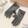 Warm gloves Three-line rabbit velvet men's and women's fashion cold-proof velvet outdoor cycling autumn and winter gloves
