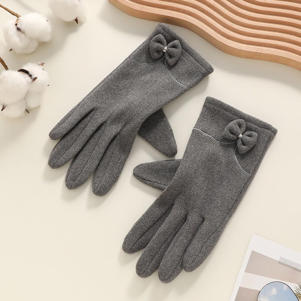 Warm gloves Three-line rabbit velvet men's and women's fashion cold-proof velvet outdoor cycling autumn and winter gloves