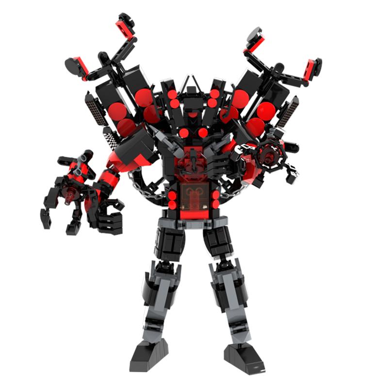 619 Stück/Set Skibidi Toilet Man Bausteine Verbesserte Version von Titan Speaker King DIY Steine Spielzeug für Kinder Weihnachtsgeschenke