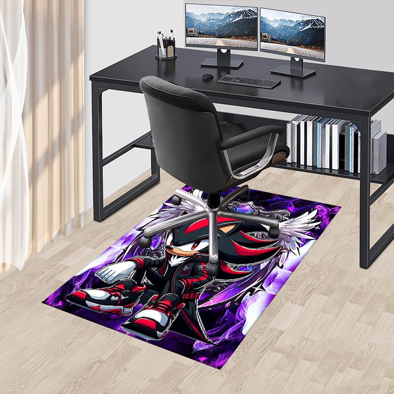 Shadow Hedgehog Artwork Carpet For Playroom Bedroom Living Room Sofa Home Decorkids Game Area Rug Nonslip Floor Mat