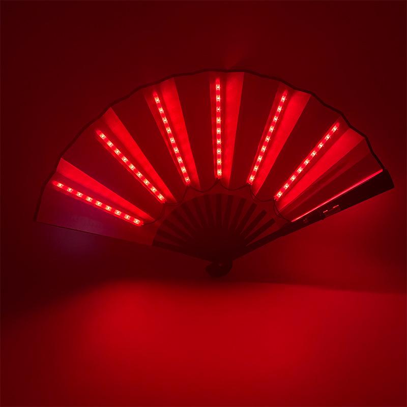 10-Inch LED Luminous Folding Dance & Disco Fan for Bodybuilding, Bars, and KTV Atmosphere